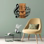 Wallity Accesorio de Pared Musical en Nogal y Negro